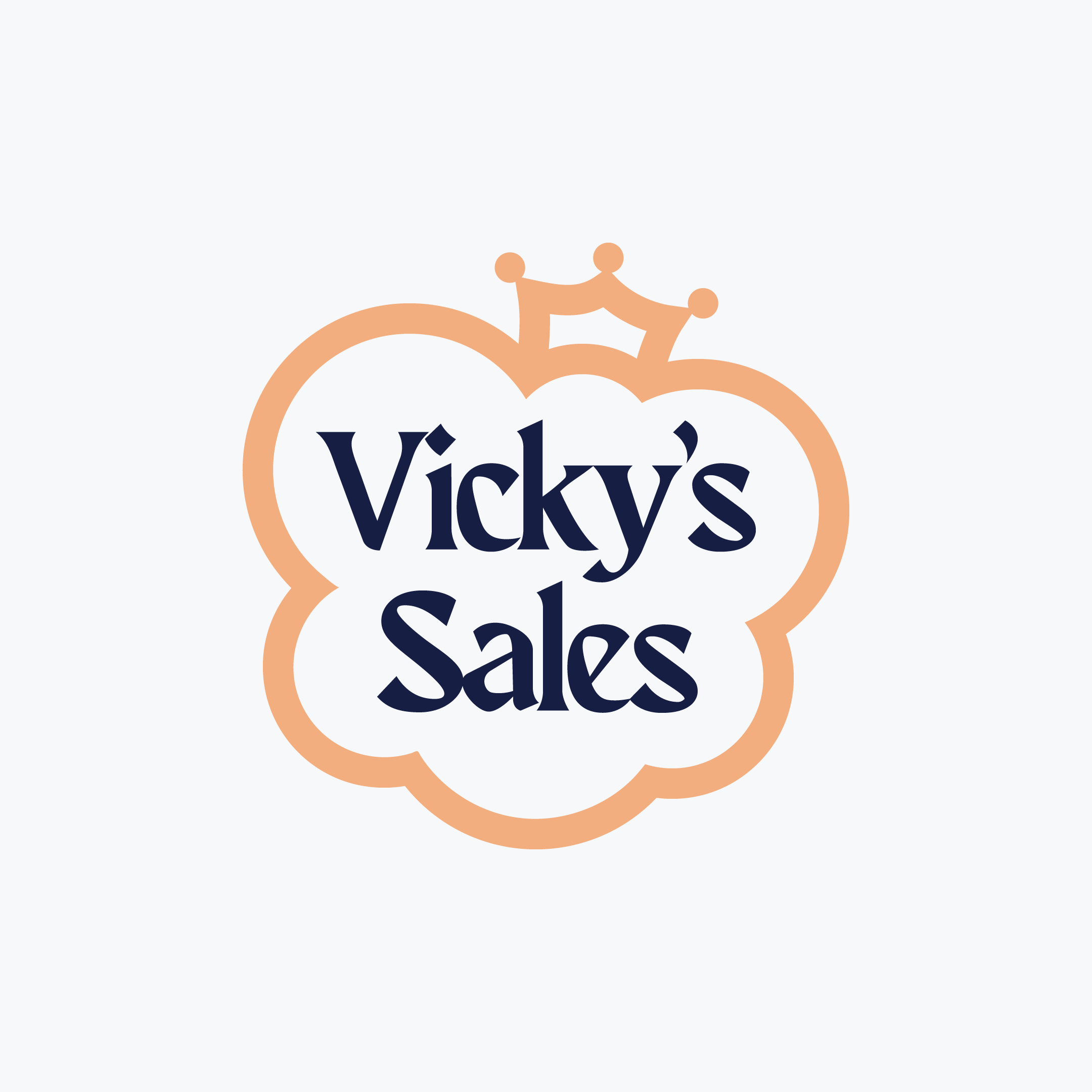 "Vicky's Sales" App Store Logo
